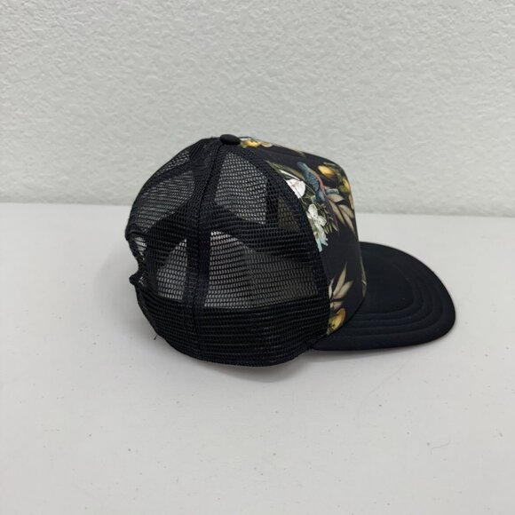 Dakine Hula Black Floral Part Mesh Adjustable Trucker Snapback Hat Cap Womens - Picture 3 of 6